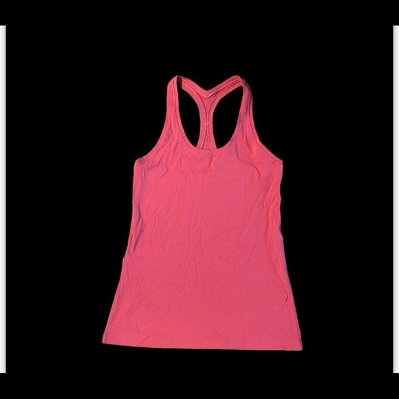 Lululemon Pink T-Back Stretch Racerback Active Yoga Run Workout Top Women's S-M - Picture 8 of 9